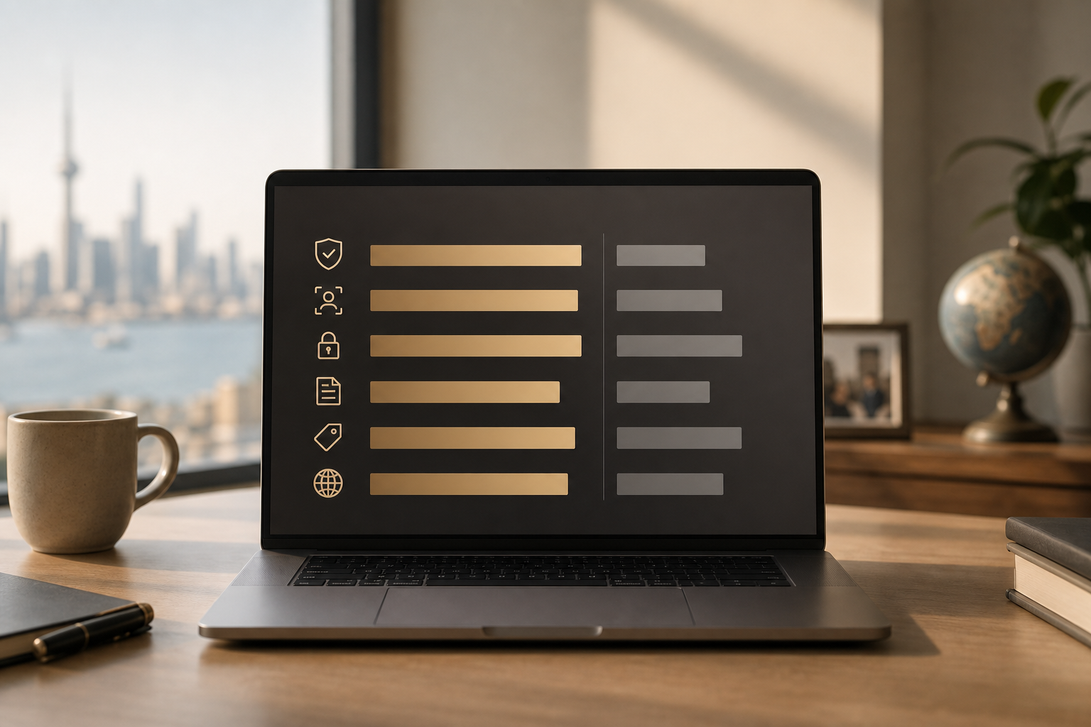 Secure portal features side-by-side chart