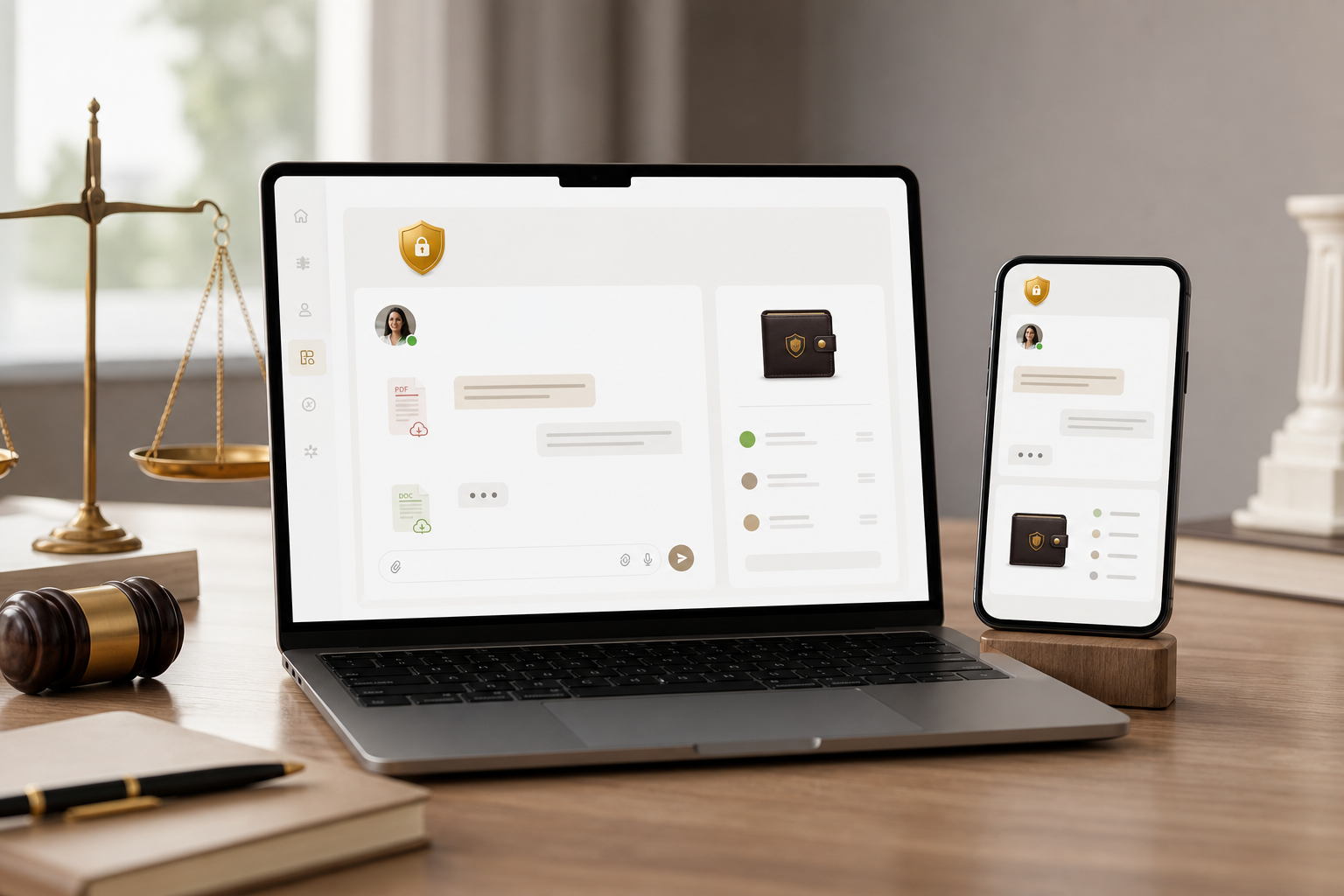 secure 1-on-1 case workspace view for advocates