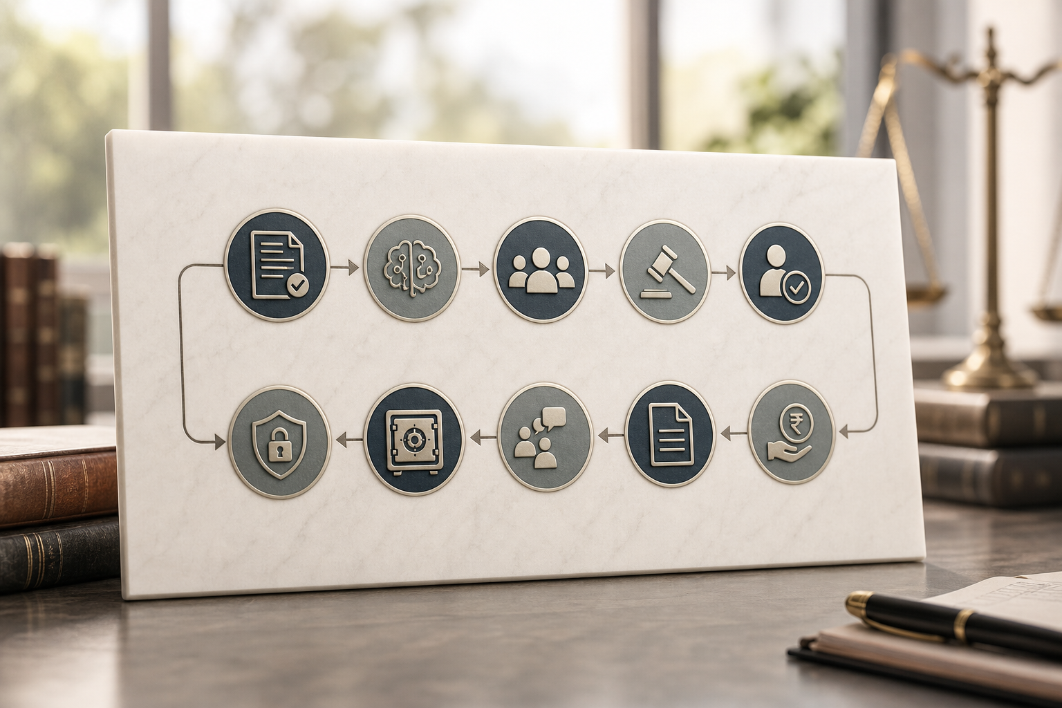 lawyer bidding on case mandates workflow diagram