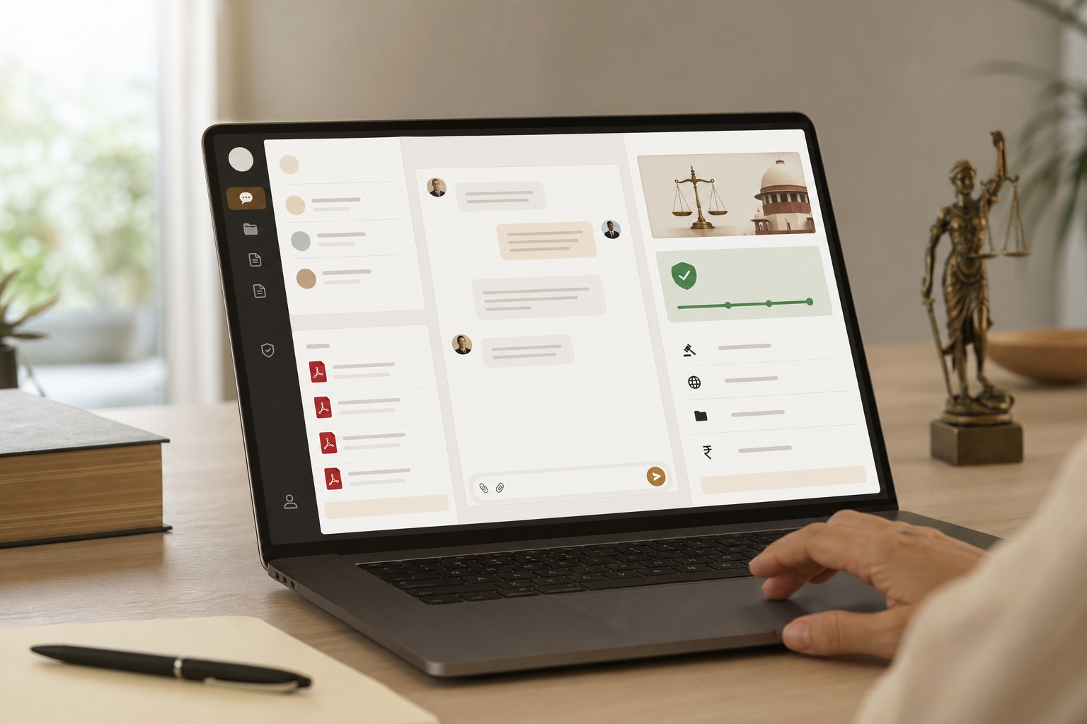 secure mandate workspace for advocates